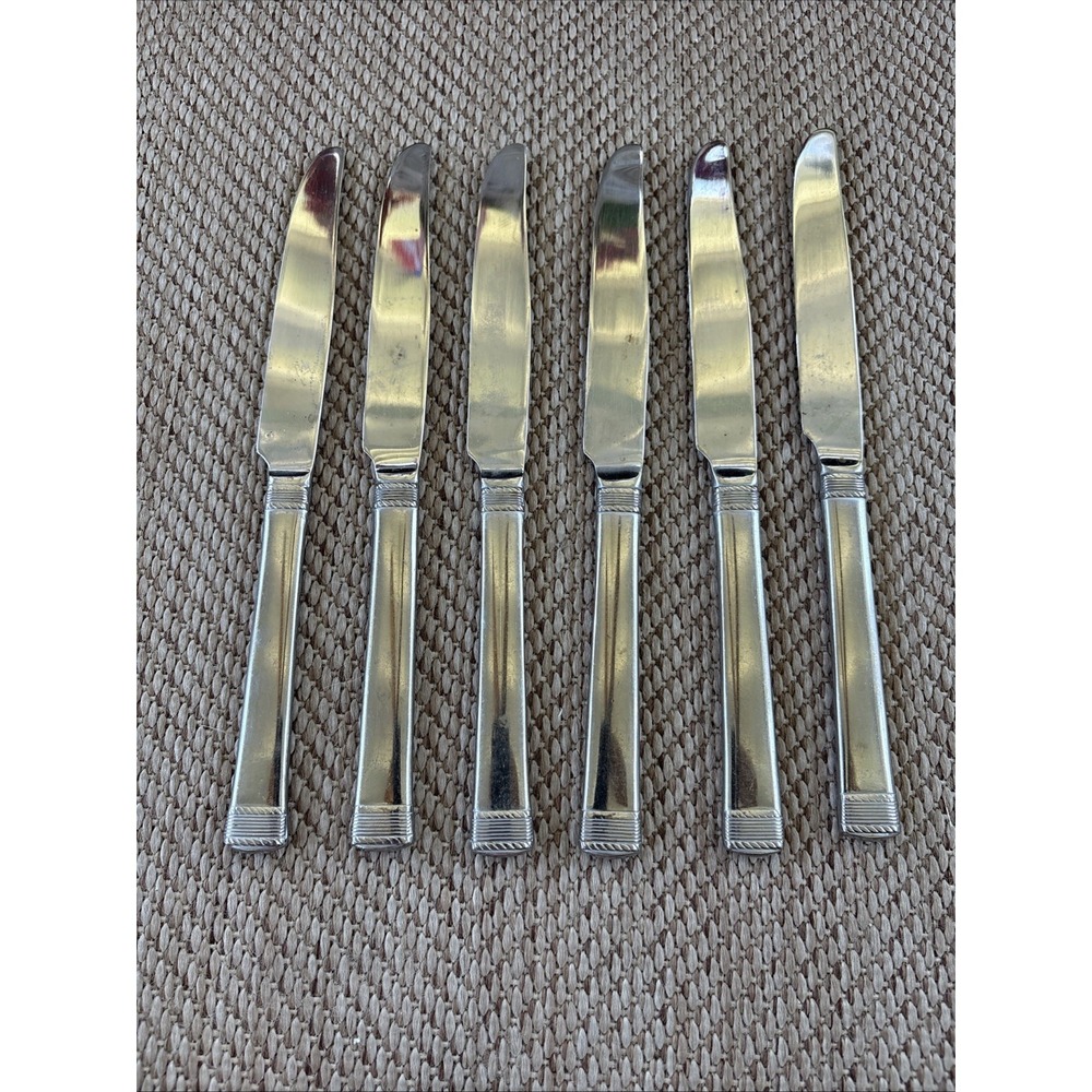 Wallace Stainless Napoli Glossy  Dinner Knives  Set Of 6
